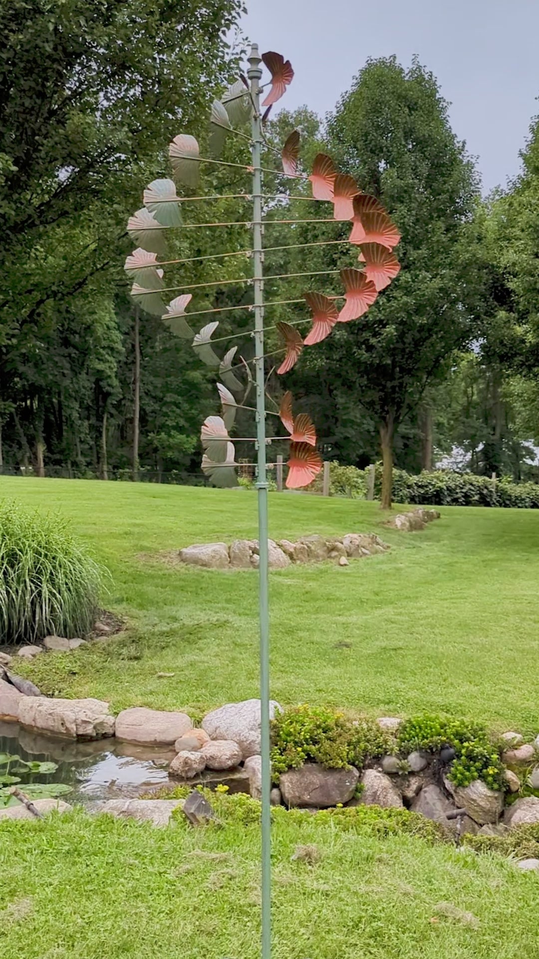 Ginkgo Leaves Helix Wind Sculpture