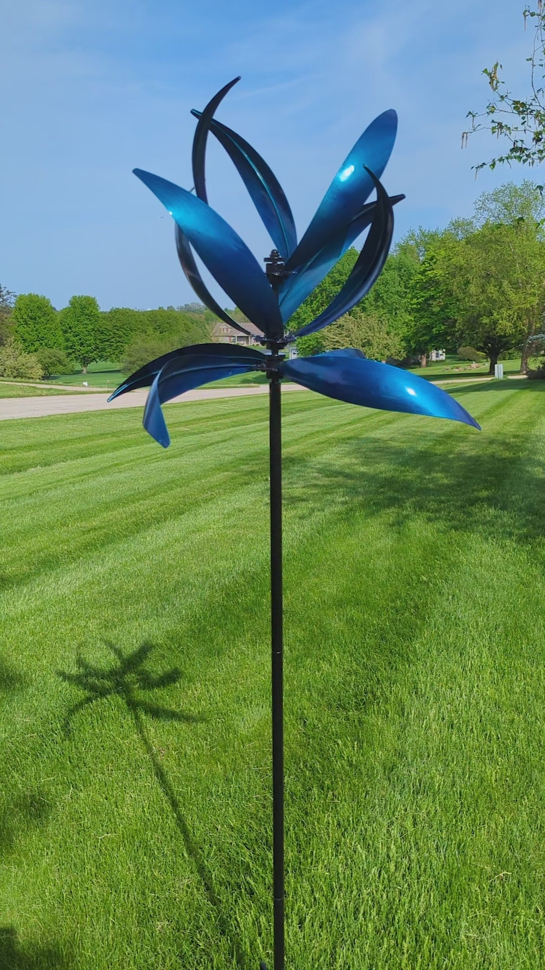 Mesa - Blue Kinetic Art Wind Spinner