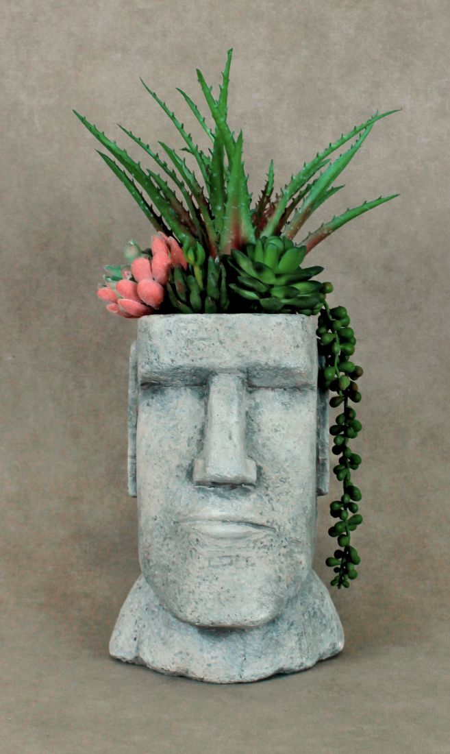 easter island head plant pot Planters – Robin's Nest