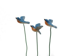 Bluebirds, set of 3 [3"H]
